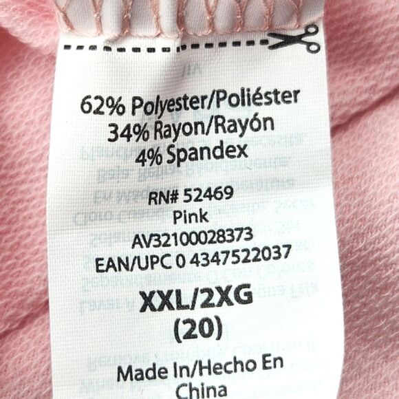 Avia Performance T-Shirt Womens Size XXL Pink Long Sleeves Athleisure Activewear - Picture 7 of 8